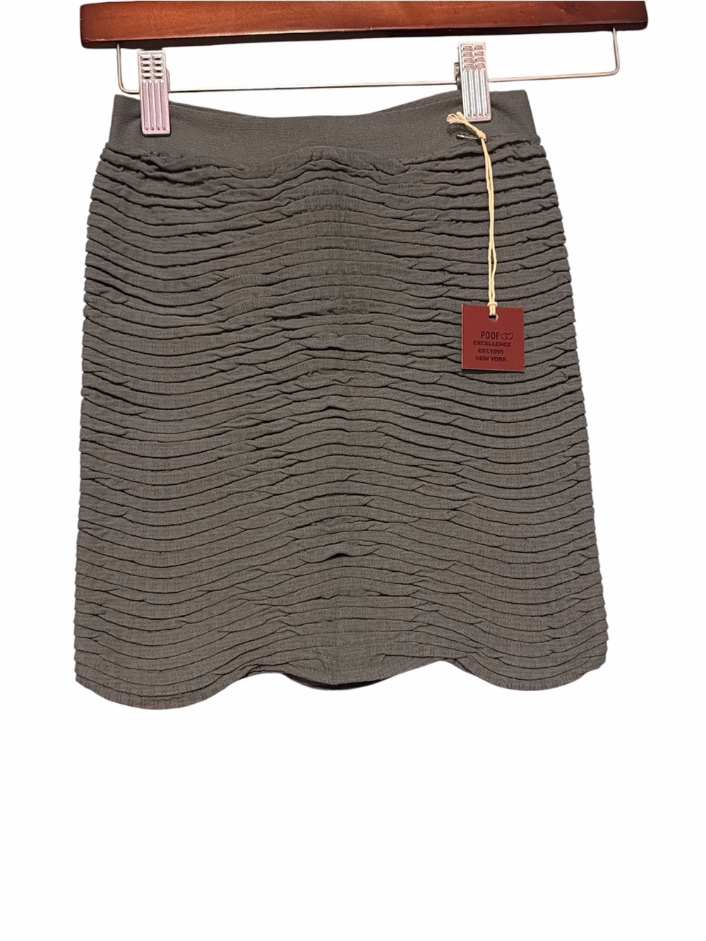 Poof Excellence Textured Grey Skirt